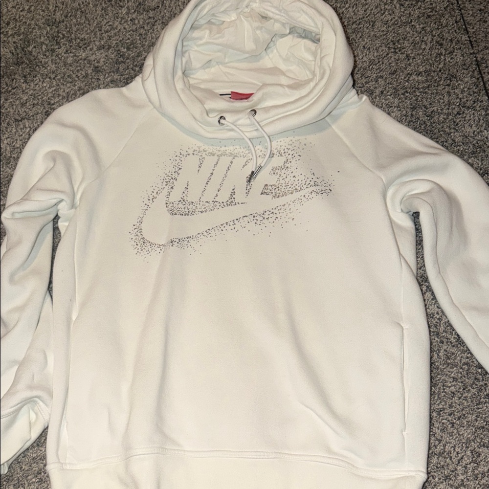 Nike Cream Hoodie with Logo